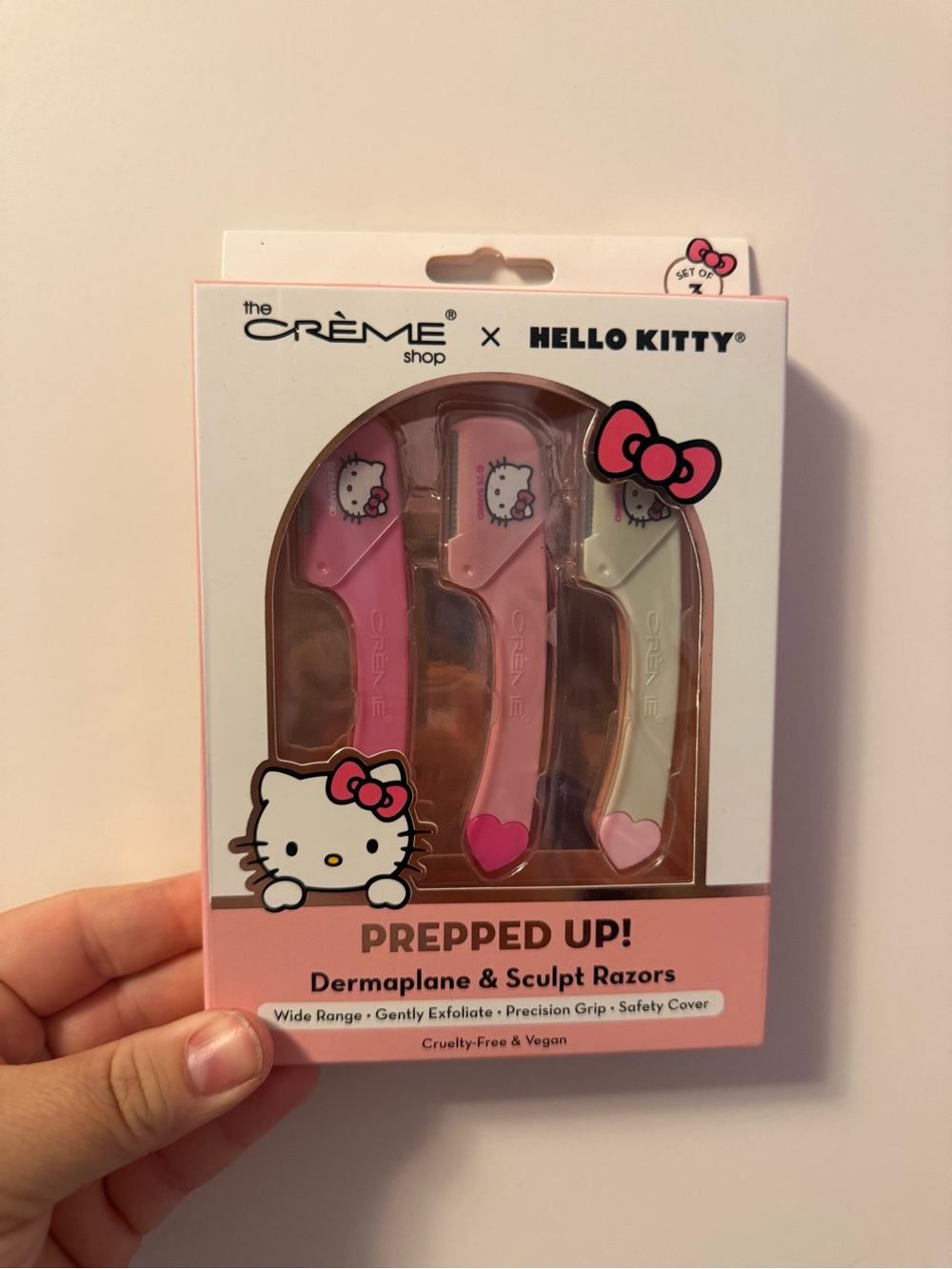 Hello Kitty Kids Dermaplane & Sculpt Razor Set - Pink, Light Pink, Cream